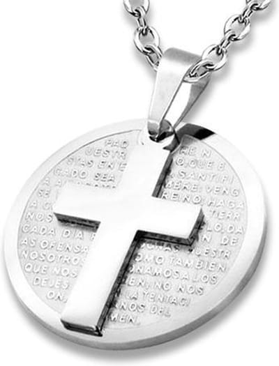 Amanto Ketting Djaiden - 316L Staal - Kruis - Ø30mm - 60cm
