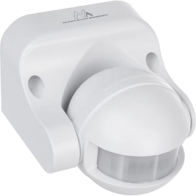 Infrarood Bewegingssensor 180° met Schemersensor voor Binnen en Buiten - IP44, 12m Bereik, 300/1200W