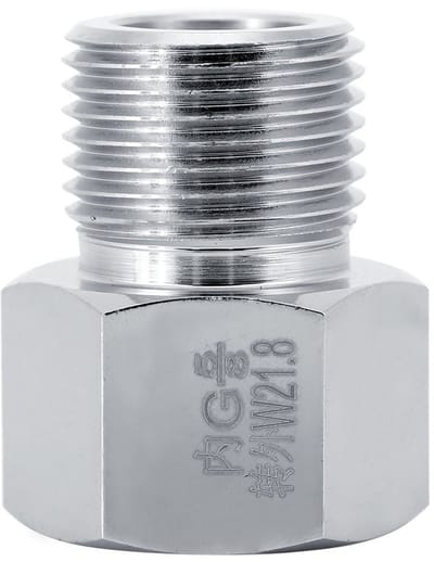 Dailygoods - Converteraansluiting CO2-regelaar - Hoogwaardig materiaal - Verchroomd koper - Adapter voor aquarium - Geschikt voor visreservoir