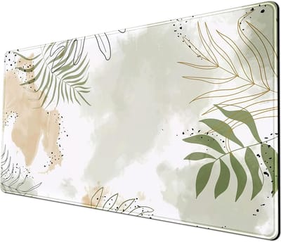 Grote Toetsenbord- en Muismat Set - Matcha Groen Abstract Ontwerp voor Gaming & Kantoor