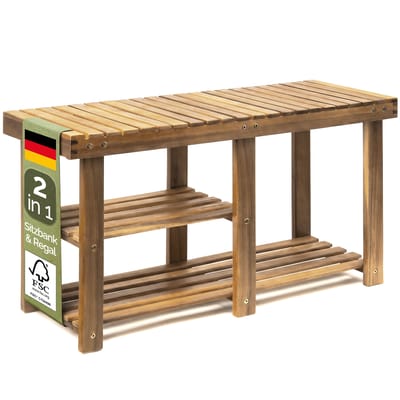 Casaria Schoenenrek - Zitting 87x45x30cm 200kg Belastbaar – Bruin