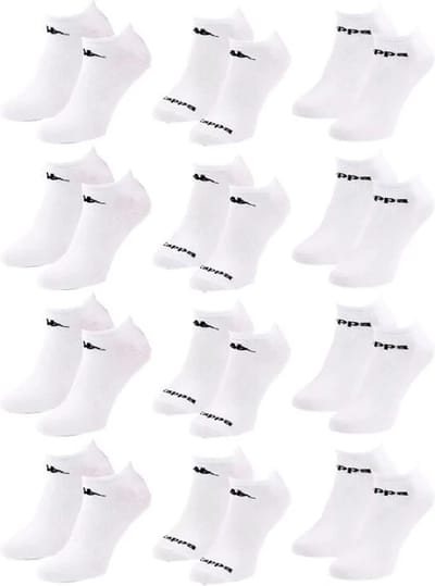 Kappa sneakersokken 12 paar wit maat 39/42