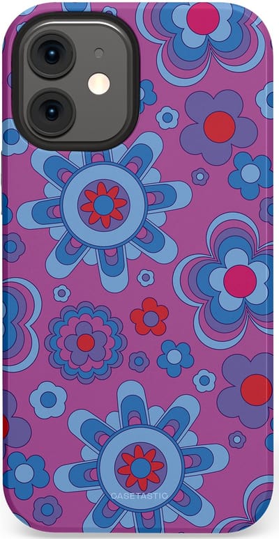 Casetastic Hoesje Geschikt voor Apple iPhone 12 Mini - Stijlvolle Beschermende Duo-layer Case - Retro relax