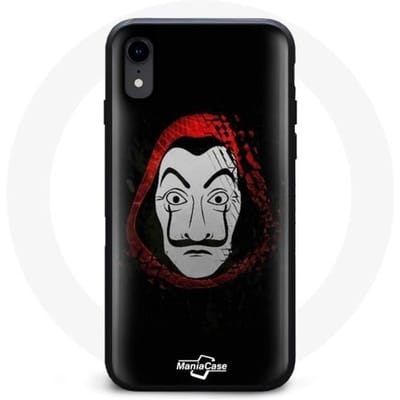 Hoesje iPhone XR - La casa de papel - Masker - Flexibel - Schokbescherming - Zwart
