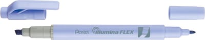 Pentel Illumina Flex markeerstift 1 stuk(s) Beitelvormige/fijne punt Blauw