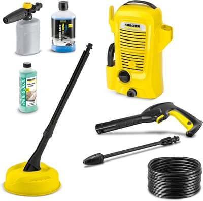 Kärcher hogedrukreiniger | K 2 Universal Edition Home | T-1 oppervlaktereiniger| Incl. Foam Jet | 110 bar | Wateropbrengst 360 l/u | 0,5 L reinigingsmiddel | 1 L Ultra Foam Cleaner 3-in-1