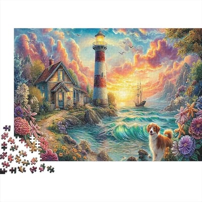 Papieren Puzzel - Landschap Puzzel - Ontspanning Thuis - 1000 Stukjes - 38 x 26 cm - Kustlandschap