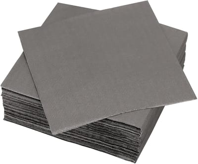 Dailygoods- Cocktailservetten 360 stuks - 25 x 25 cm - Grijs Papier - Absorberend/Scheurvast - Feestverjaardag - Elegante Set - Feestservetten