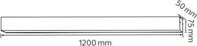 Lineaire LED Hanglamp - Lijnverlichting - Kozolux Tino - 40W 4200lm - Aanpasbare Lichtkleur 3in1 CCT - 120cm - Zwart