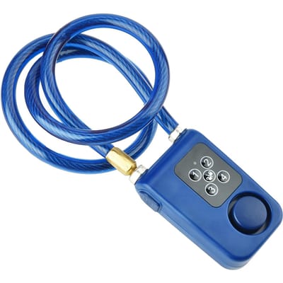 Y787 Cadenas d'alarme intelligent Cadenas à chaîne antivol pour vélo Portail Bleu blue
