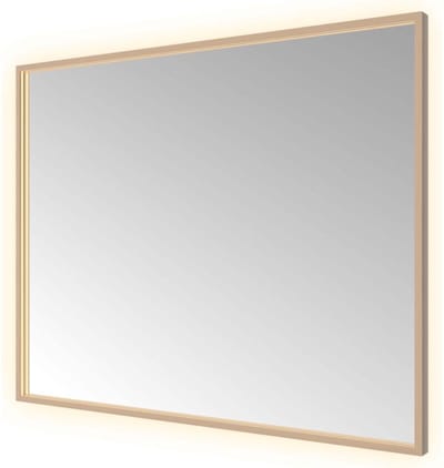 Hotbath &More Mirrors Square LED Badkamerspiegel - Rechthoek - 80 x 100 cm - Geborsteld Koper Pvd