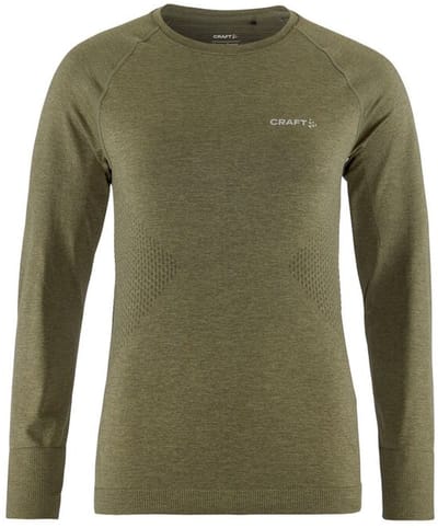 Craft Thermo shirt dames lange mouw - Ronde hals - Thermisch ondershirt ronde hals - Groen / XL