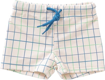 Fresk UV Zwembroek voor Jongens 62 - Sneldrogende Zwemkleding - UV-bescherming UPF 50 - Zwemshort Kinderen - Creme - Classic Check