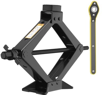 Autokrik 3T - Draagbare Schaarkrik voor Auto tot 3000 kg, Max. Hoogte 41 cm, Ideaal voor Onderhoud en Reparatie