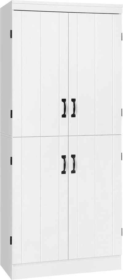 HOMCOM Keukenvoorraadkast - MDF - 76x40x176,7 cm - Wit