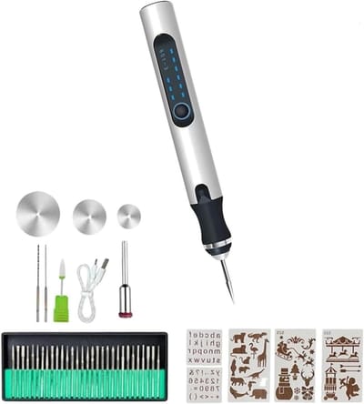 Graveer Pen - Elektrisch Gereedschap - Decoratief Graveren - Drie Snelheden - 50 Gram - Wit