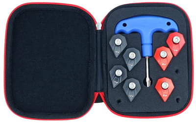 LIVIA HOME- Golf Gewichten Set 7 Stuks - Compatibel met F9 Driver - Aluminiumlegering - Inclusief Sleutel - Rood/Zwart - Hoogwaardige Vervanging - Gewichtset