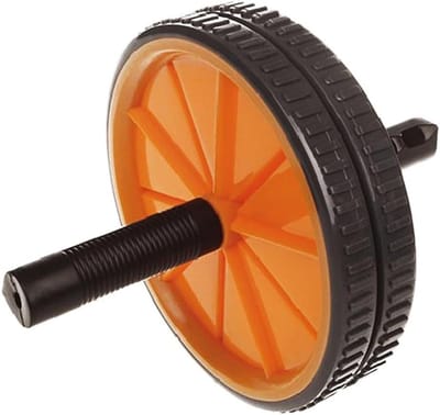 Buikspierwiel - Core trainer - Krachtige training - Stabiel dubbel wiel - Ø 18.5 cm - Zwart/Oranje