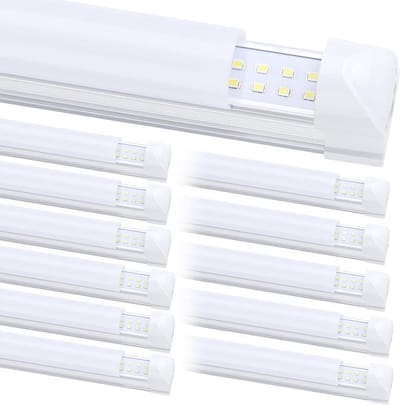 LED Werkplaatslampen - Werkverlichting Paneel - Werkruimte Verlichten - Koppelbaar Ontwerp - 12x 8FT - Mat Wit