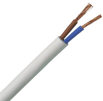 Slangleiding 2 x 0,75 mm², 5 m, Wit