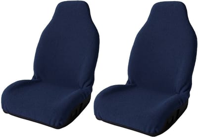2 Pack Autostoelhoes Microvezel - Autostoel Hoes - Autostoelbeschermer – Universele Voorstoelhoes – Marine blauw