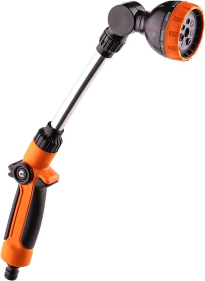 Tuinslang Sproeier - Besproeiingsstok - Planten Water Geven - 7 Functies Verstelbaar - 45 cm - Grijs