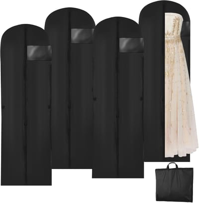 Kledinghoezen - Kledingbeschermers - Kleding Opbergen - Stof en Vocht Werd - 180 x 60 cm - Zwart