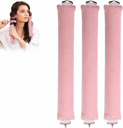Set van 3 Warmtevrije Krulbanden voor Natuurlijke Krullen, Geschikt voor Alle Haartypes, DIY Krullen zonder Hitte voor een Mooie Look