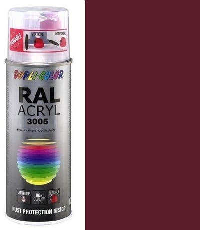 Motip Dupli-Color Spuitbus Acryl Hoogglans - RAL 3005 Wijnrood