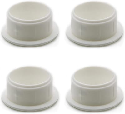 Afdekdoppen - Kunststof doppen - Gaten afdekken - Hoge kwaliteit - 18x15 mm - Wit