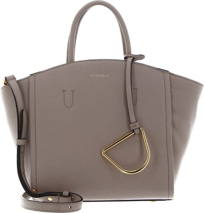 COCCINELLE Leren Handtas Schoudertas Narcisse Handbag Powder Pink Beige