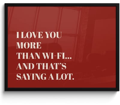 Poster in lijst - Fotolijst 70x50 cm - Posters - Rood - Quote - Liefde - Posterlijst zwart - Decoratie - Wanddecoratie woonkamer - Muurdecoratie slaapkamer