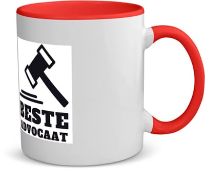 Akyol - beste advocaat koffiemok - theemok - rood - Beste advocaat - collega - cadeau - 350 ML inhoud