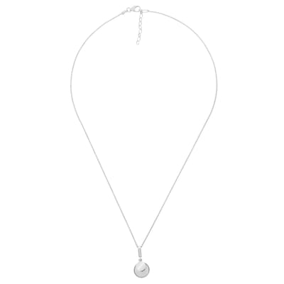 Orphelia ZH-7285 - CHAIN WITH PENDANT LINE AND CIRCLE MOP - 925 silver - cubic zirkonia- parelmoer - 45 cm