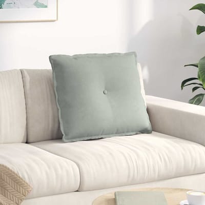 vidaXL - Rugkussen - Lichtgrijs - 60 - x - 50 - cm - Corduroy - stof