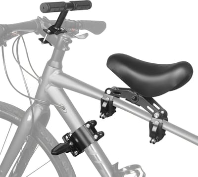 Famanu - Universeel fietsstoelkussen voor montage vooraan – Zwart