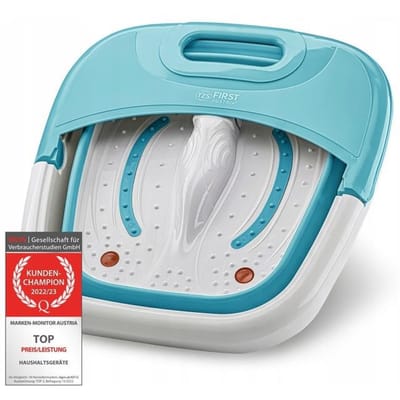 TZS First Austria Voetenbad Inklapbaar - 450W - Met Massage - Voetmassage apparaat - 45 °C - Blauw