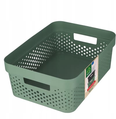 Curver Infinity Recycled Dots Opbergbox - 11 liter - Groen