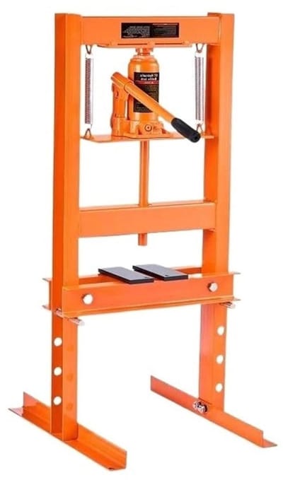 Werkplaatspers Hydraulisch - H-frame Pers - Onderdelen Installeren - 6 Ton Capaciteit - 5.6-24.9 cm Bereik - Zwart