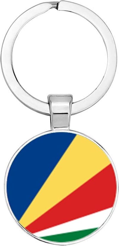 Akyol - Seychellen Sleutelhanger - Seychellen- Toeristen - Must go - Seychelles travel guide - Accessoires - Cadeau - Gift - Geschenk - 2,5 x 2,5 CM