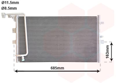 Van Wezel - LUCHTCONDENSATOR VOOR SAAB 9-5 1997-2005 4541215