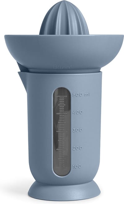 Citruspers - handmatig - Ufo - Ø 15 x H 23 cm - donker zee blauw