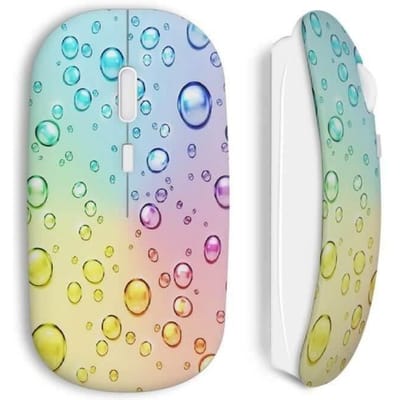 Veelkleurige bubbels draadloze muis