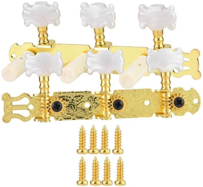 Dailygoods- Gitaarmechanieken - Klassieke Gitaarmechanismen - 8 Bevestigingsschroeven - Schokbestendig - Duurzaam - Fijn Vakmanschap - Gitaarstemmechaniek