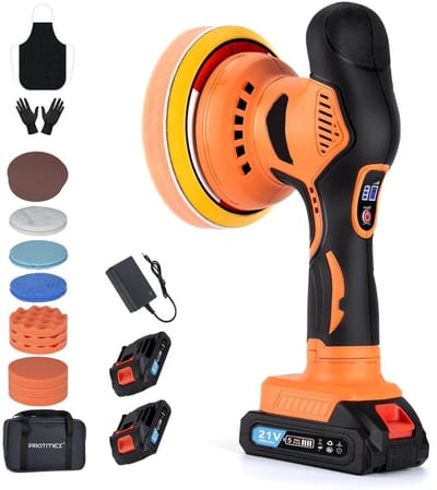 CRLYN® Poetsmachine Auto - Polijstmachine - Schuurmachine - Oranje