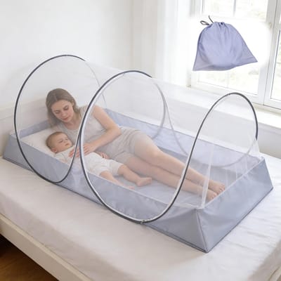 Pop-up Muggennet 200 x 100 x 73 cm, Vouwbaar en Draagbaar voor Kamperen, Geschikt voor Thuisgebruik en Reizen, Muggenscherm voor Bescherming en Comfort