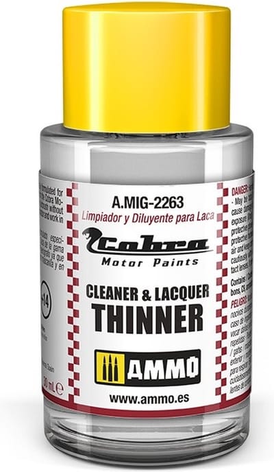 AMMO by Mig Jimenez Hobbyverf Enamel verf - MIG 2263 Cobra Motor Paints - Cleaner and Thinner - Lacquer - 30ml Verdunner - 30 ml