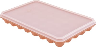 JU&MP Diamant XL IJsblokjesvorm - IJsblokjes - IJsblokjesvorm met Deksel - Oranje