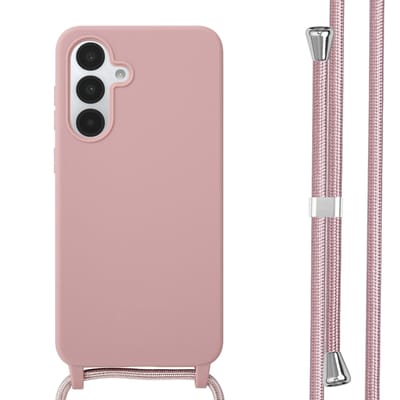 imoshion Hoesje - Geschikt voor Samsung Galaxy A36 - Siliconen hoesje met koord - Sand Pink