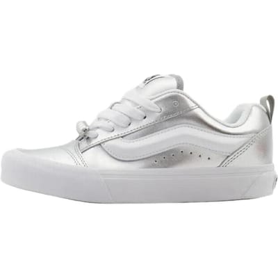 Vans Knu Skool Retro Comfortabele Ondersteuning Lage Top Skateschoenen Unisex Sneakers Zilver VN000E9XSLV 39 white